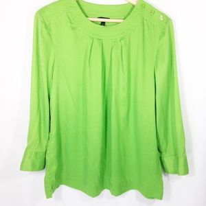 Talbots Green 3/4 Sleeve Green Top Size 12